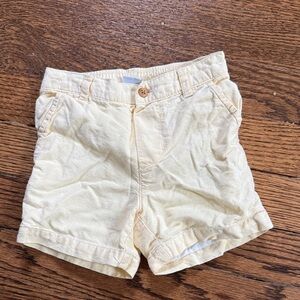 Janie and Jack Light Yellow Baby Shorts